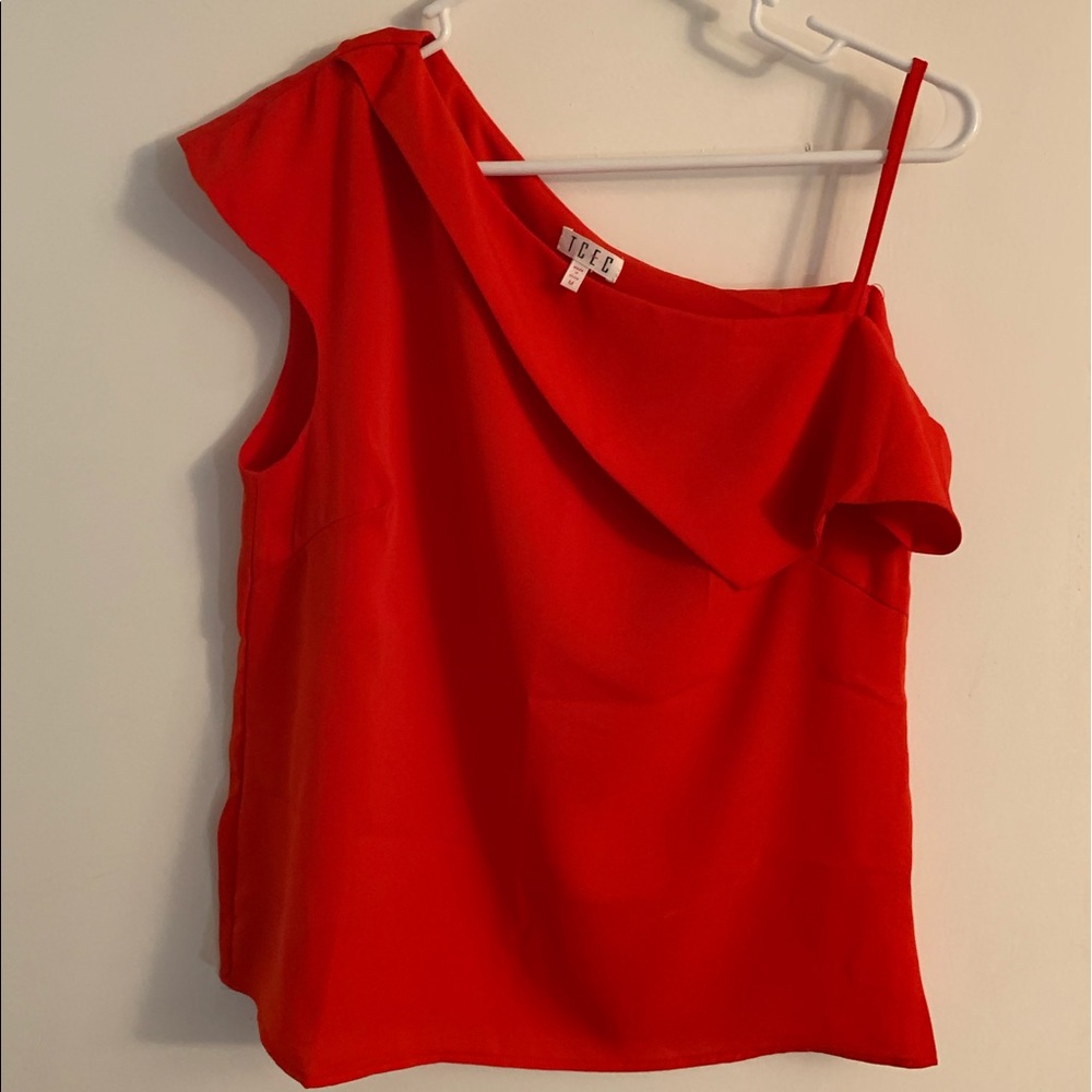 Bright Red Blouse. Size M